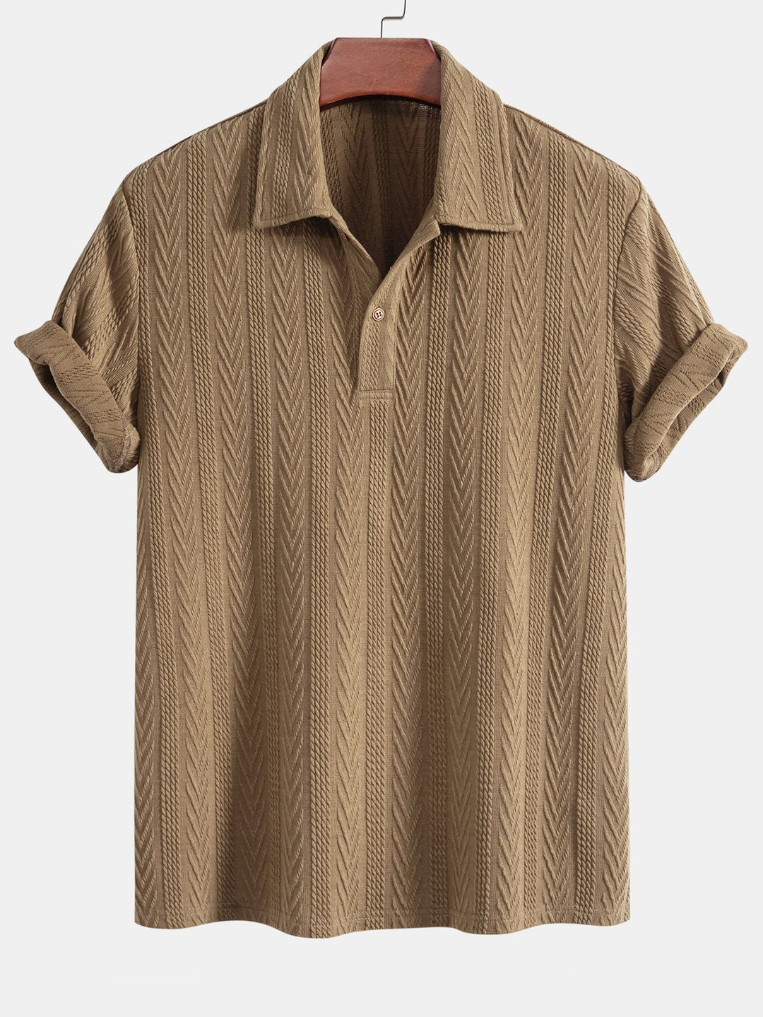 Rico- Knitted Geometric Jacquard Polo