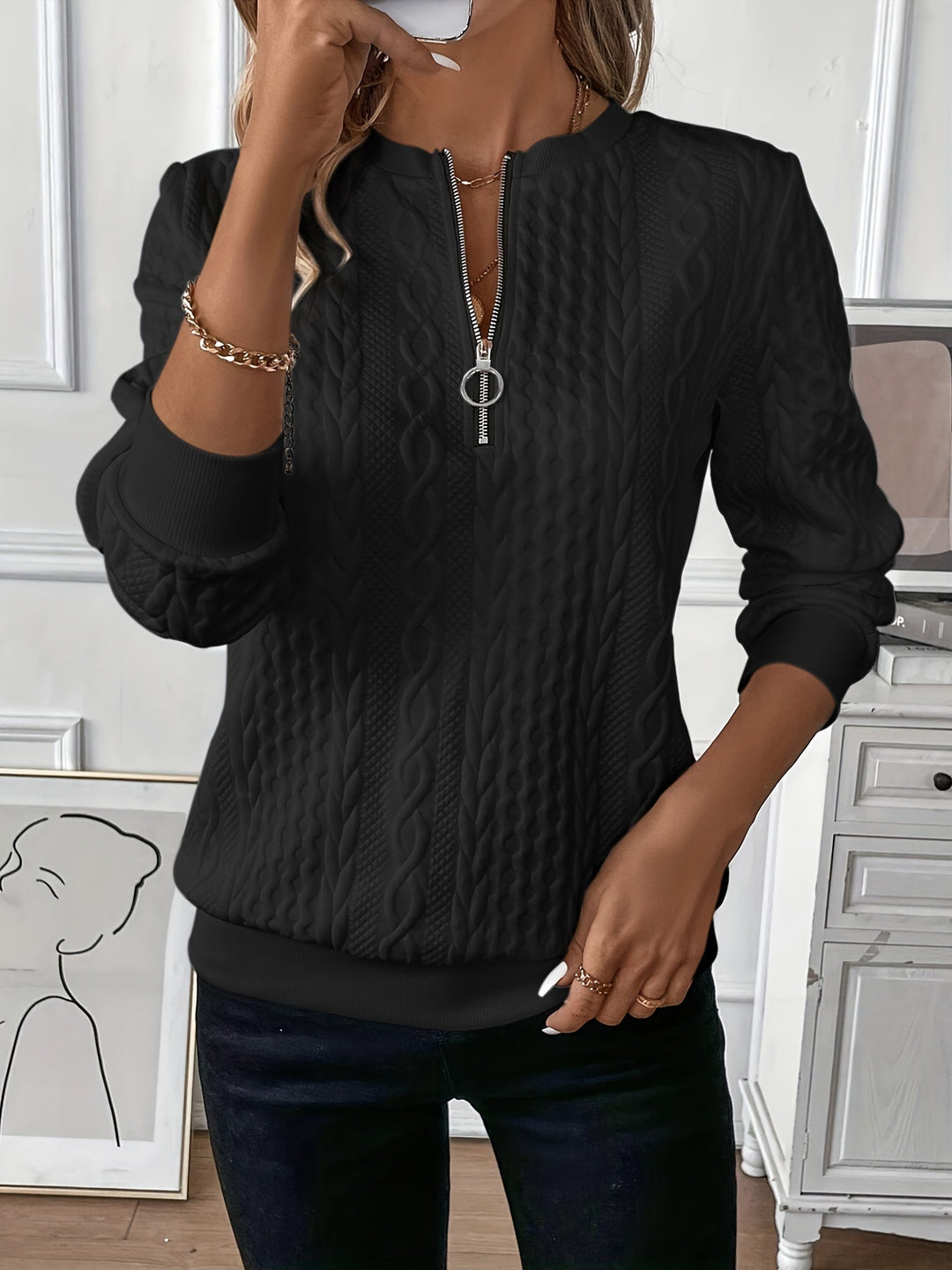 Irma - Elegant Zip Jumper for Comfort and Style