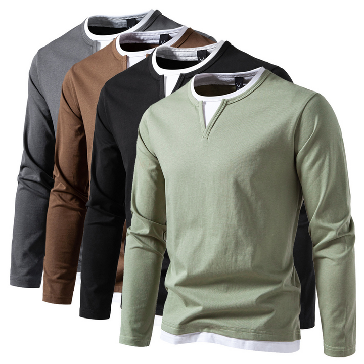 Stefano - Long-sleeved cotton T-shirt