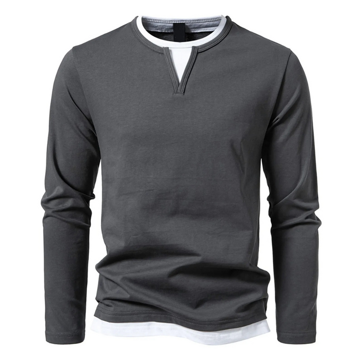 Stefano - Long-sleeved cotton T-shirt