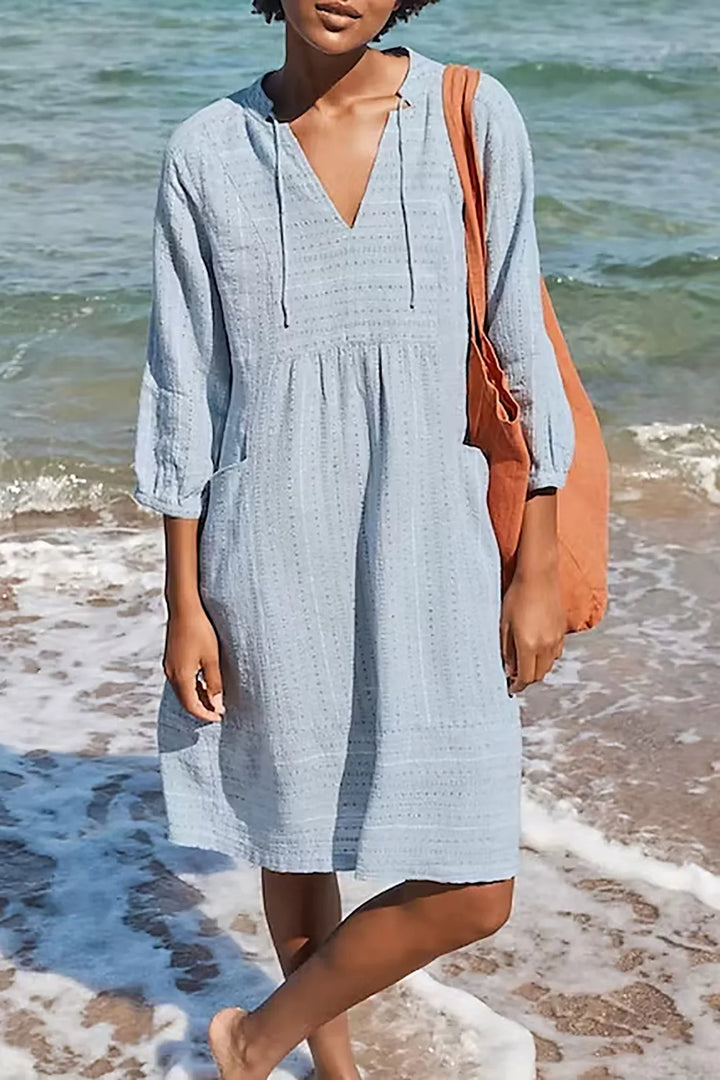 Freja - midi dress with half sleeves