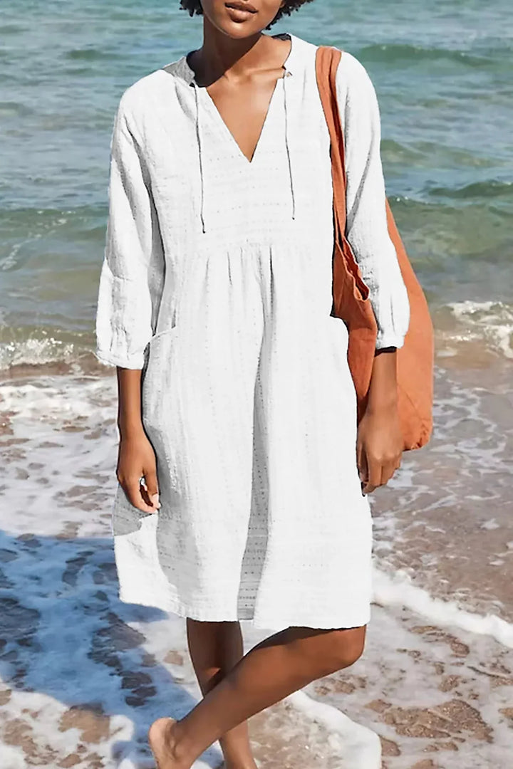 Freja - midi dress with half sleeves