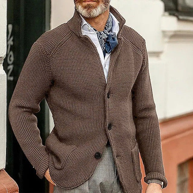 Marzio - Refined Cardigan with Button Fastening