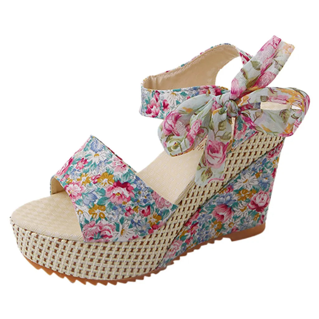 Flora - flower sandal heels