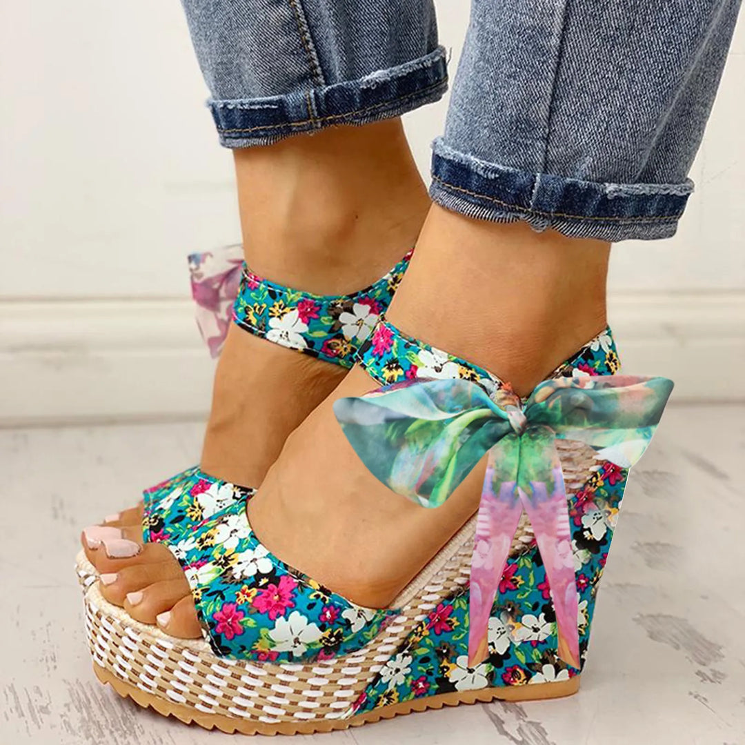 Flora - flower sandal heels