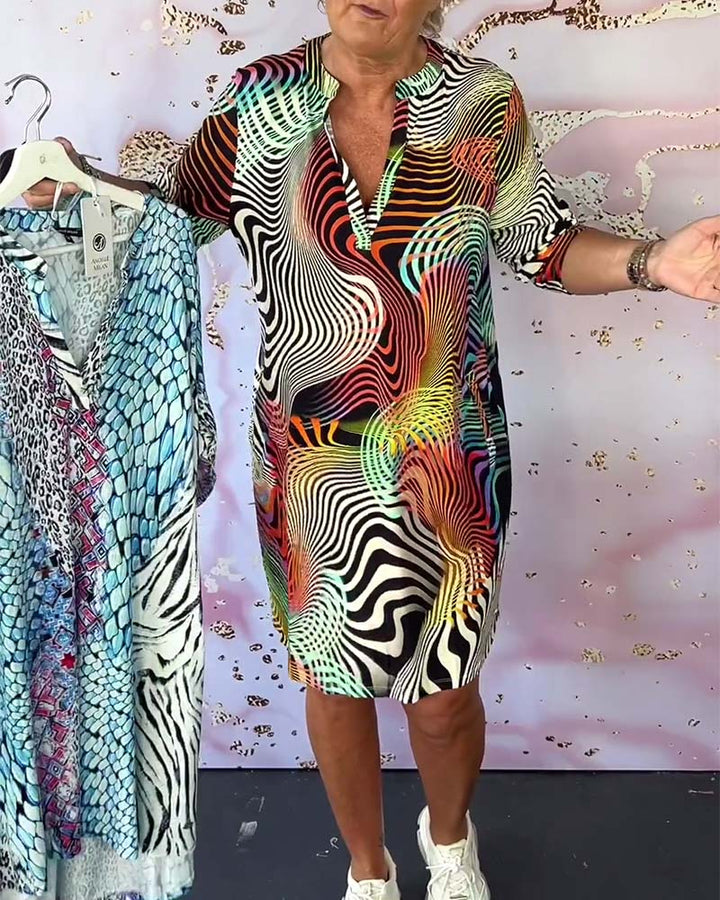 Lois - Colourful printed dress