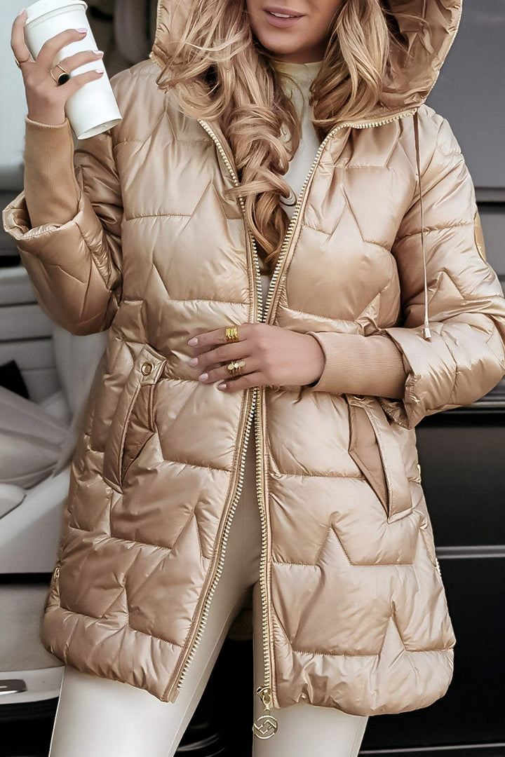 Layla - Stylish Glossy Quilted Coat