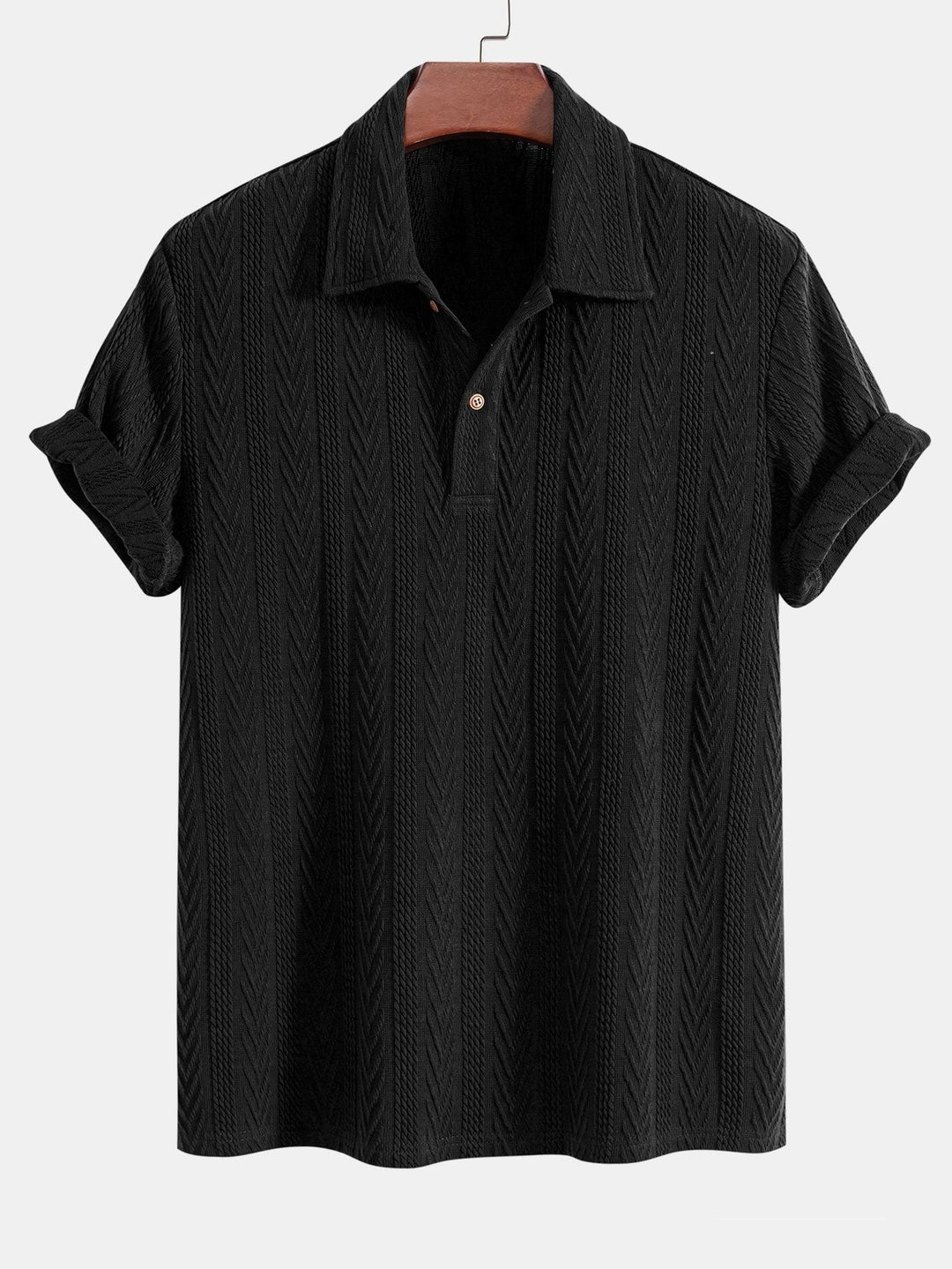 Rico- Knitted Geometric Jacquard Polo